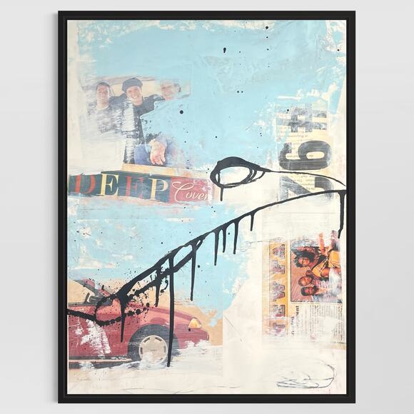 Original Mixed Media Abstract Modern Art Painting 18x24 